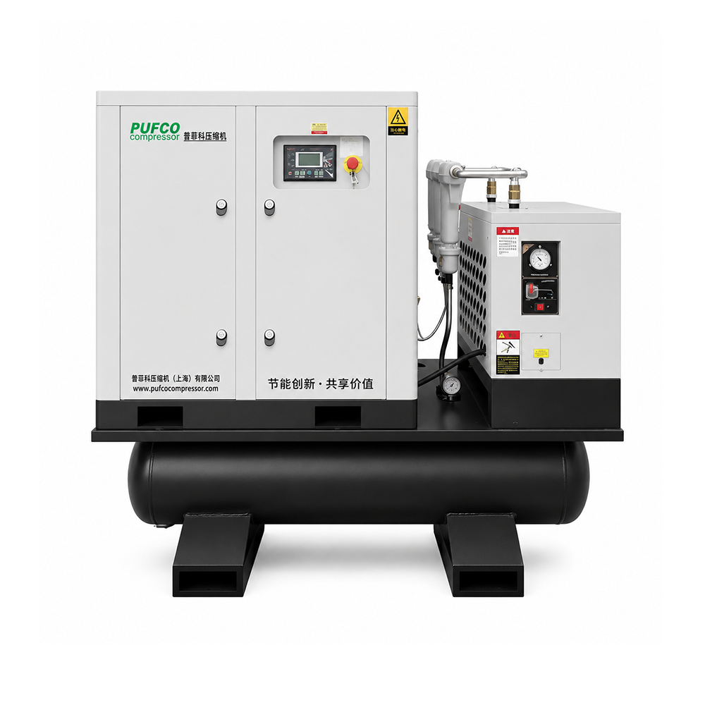 Industrial All-in-One Screw Air Compressor – IE5 Motor, GHH Air End, ISO 8573-1 Class 2